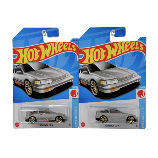 Hot Wheels 1988 Honda CR-X 1:64 Diecast Lot of 2 with a Missing Tampo ERROR