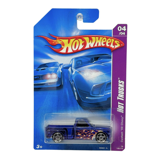 Hot Wheels Hot Trucks Custom 1969 Chevy with Flames 1:64 Diecast