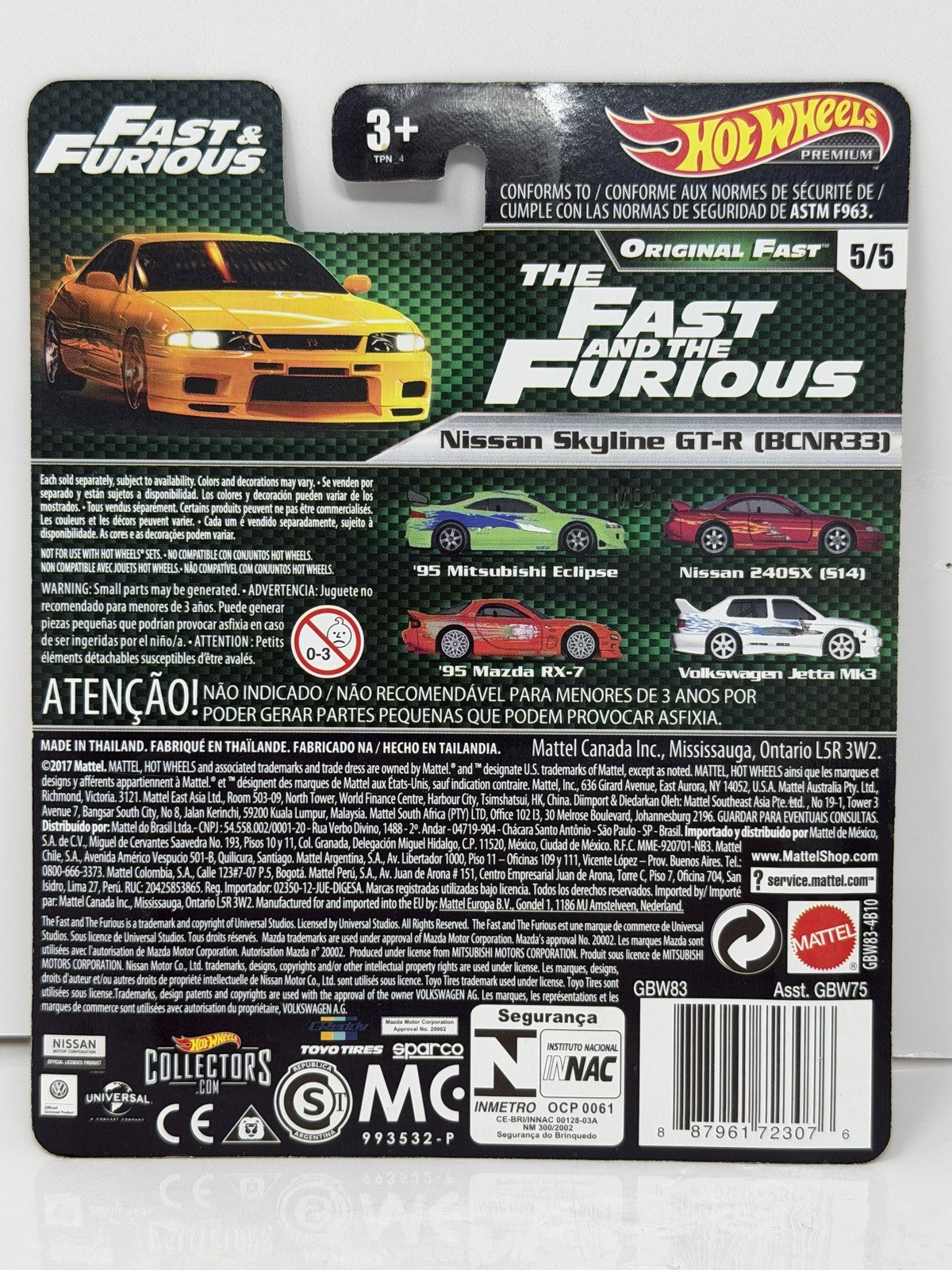 Hot Wheels Premium Fast & Furious Nissan Skyline GT-R BCNR33 1:64 Diecast