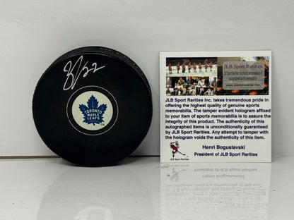 Nikita Zaitsev Toronto Maple Leafs Signed NHL Autograph Puck Silver Auto V2