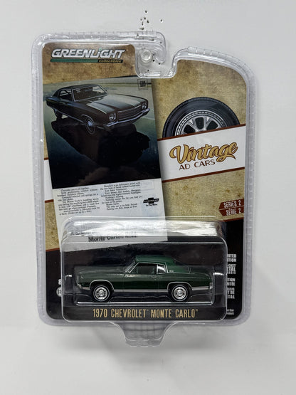 GreenLight Vintage Ad Cars 1970 Chevrolet Monte Carlo 1:64 Diecast