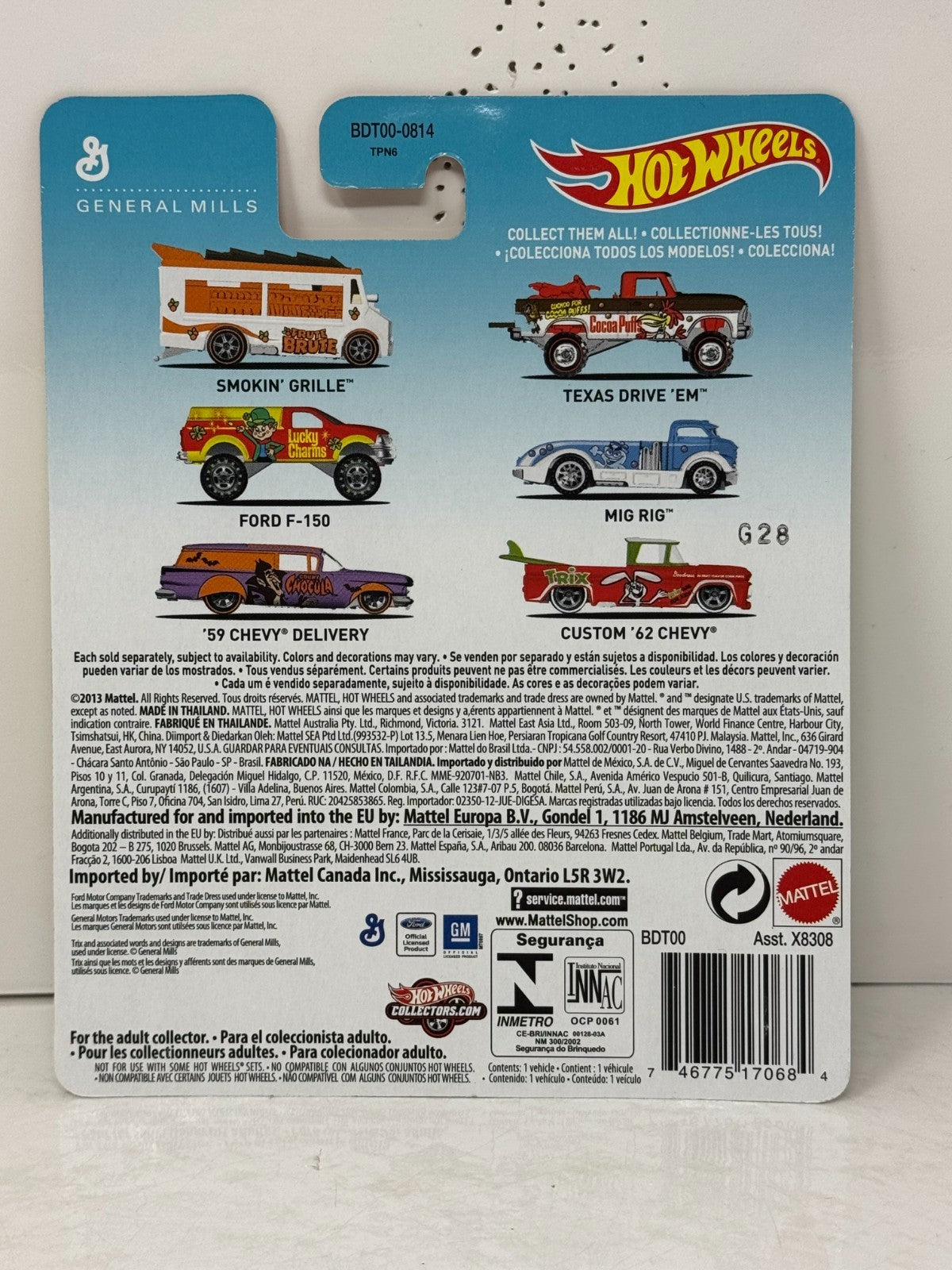 Hot Wheels Trix Custom 1962 Chevy Real Riders 1:64 Diecast General Mills