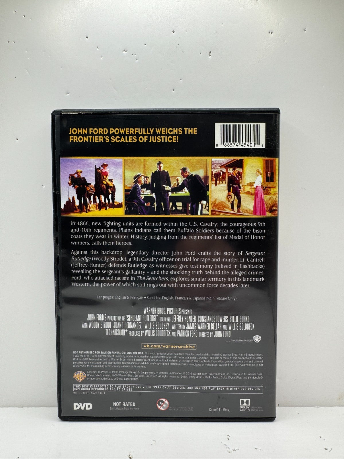 Sergeant Rutledge (DVD) Western Warner Archive Collection OOP