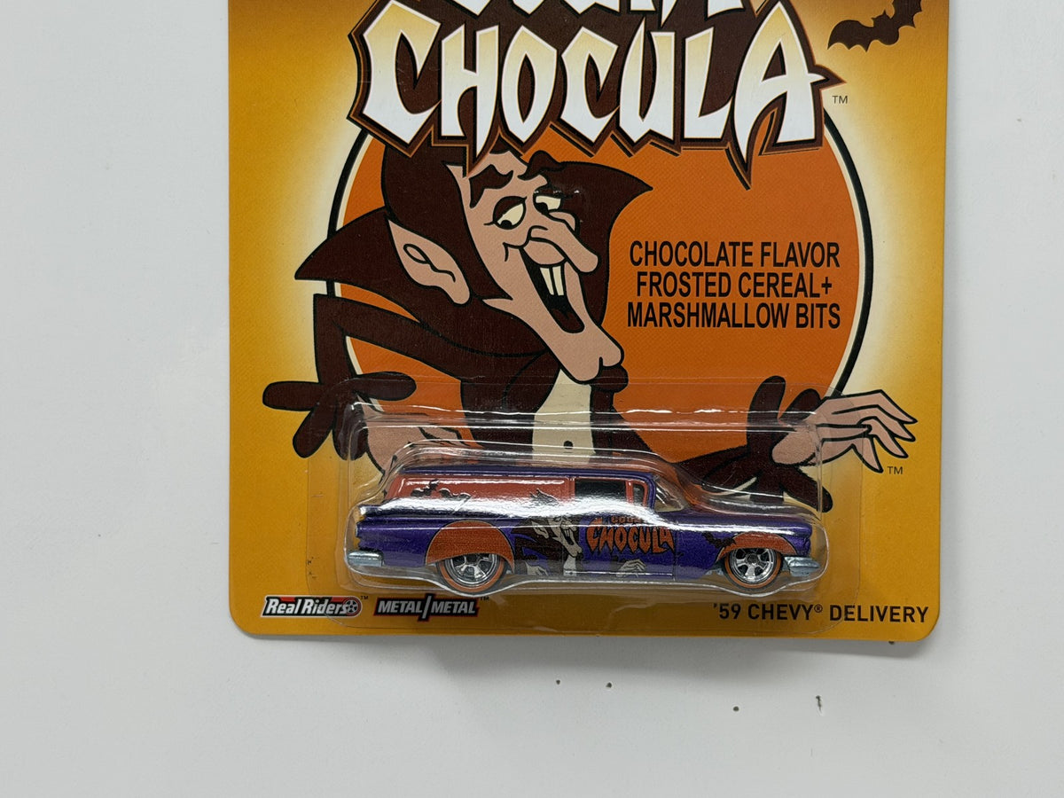 Hot Wheels Count Chocula 1959 Chevy Delivery 1:64 Diecast Real Riders
