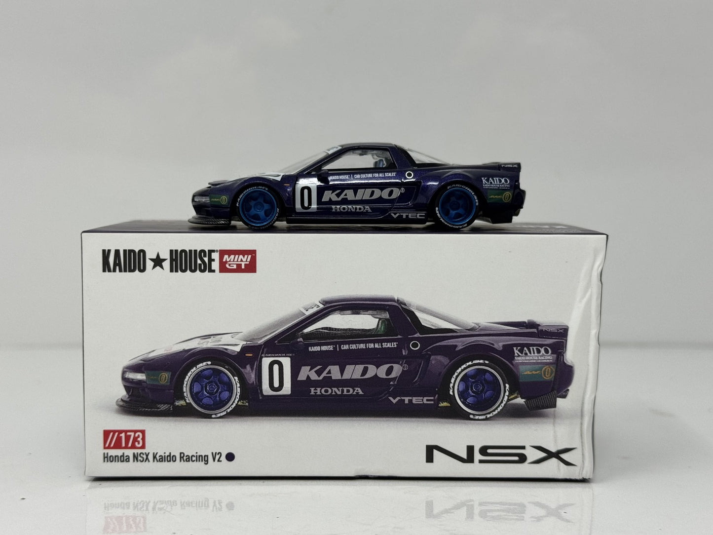 Kaido House MINI GT Honda NSX Kaido Racing V2 1:64 Diecast Purple
