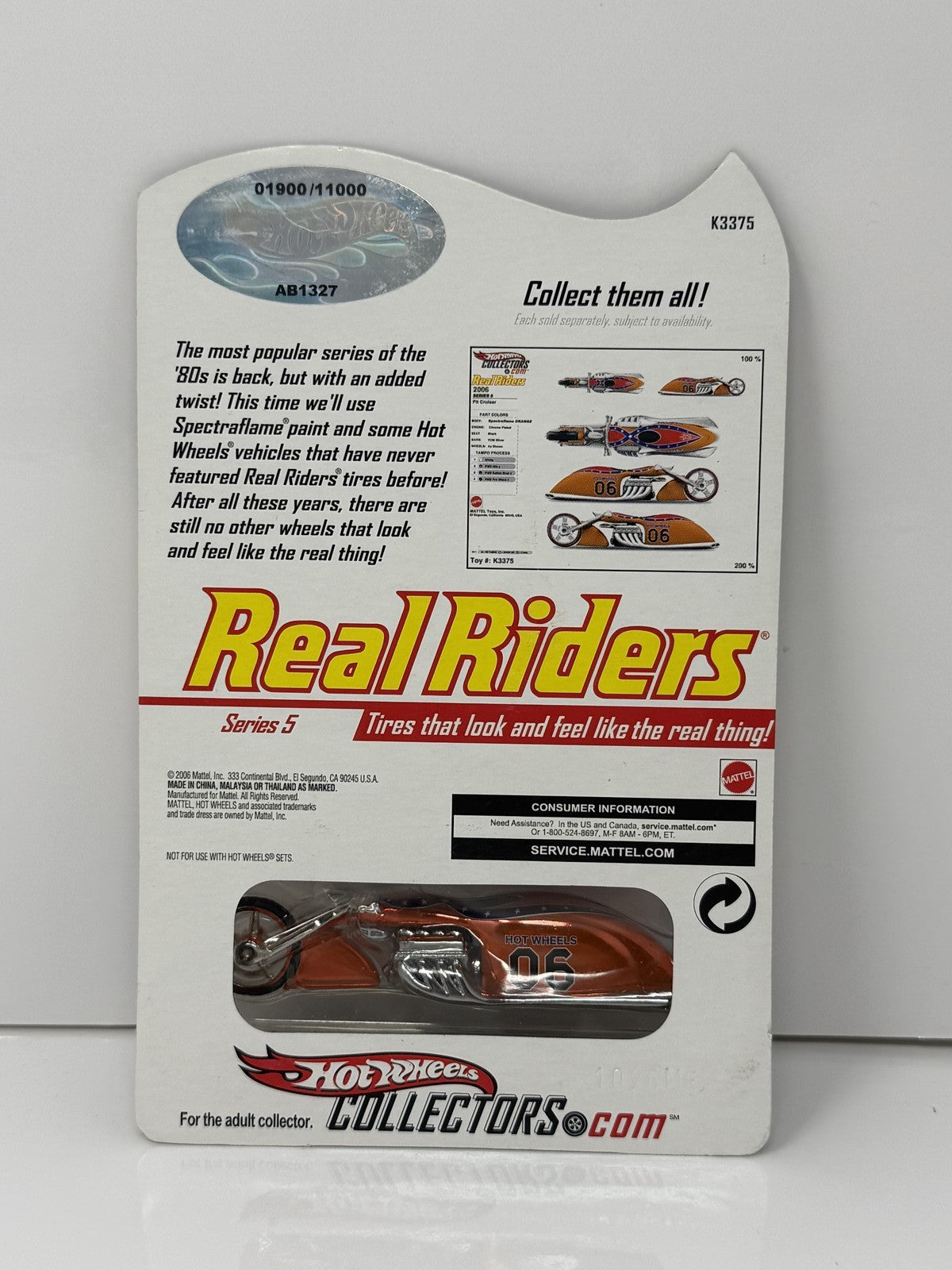Hot Wheels Real Riders Series 5 Pit Cruiser 1:64 Diecast Orange