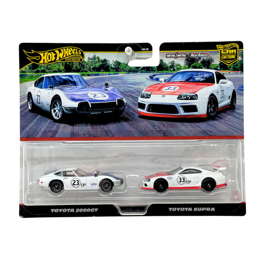 Hot Wheels Premium Car Culture Toyota 2000GT & Toyota Supra 2-Pack 1:64 Diecast