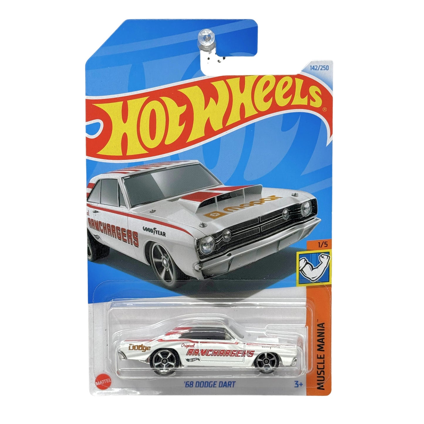 Hot Wheels Muscle Mania 1968 Dodge Dart 1:64 Diecast White