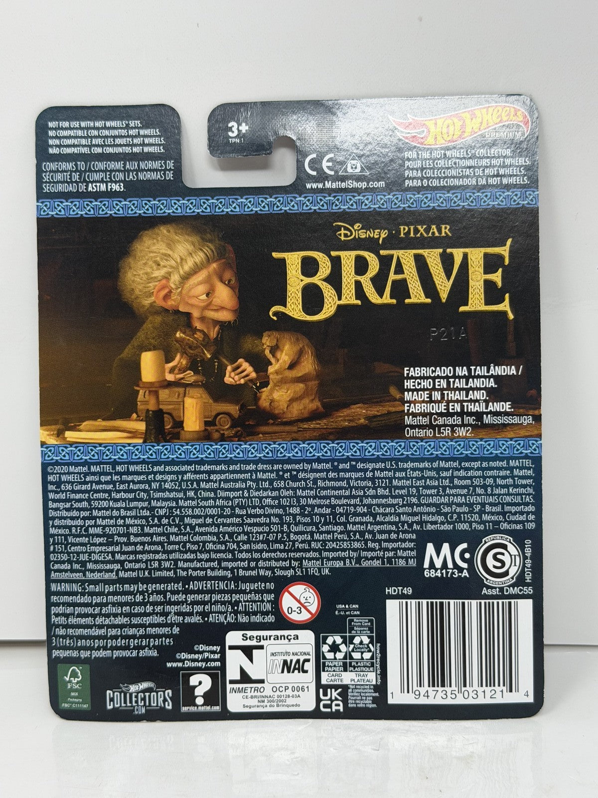Hot Wheels Premium Disney Pixar Brave Pizza Planet Truck 1:64 Diecast Real Rider
