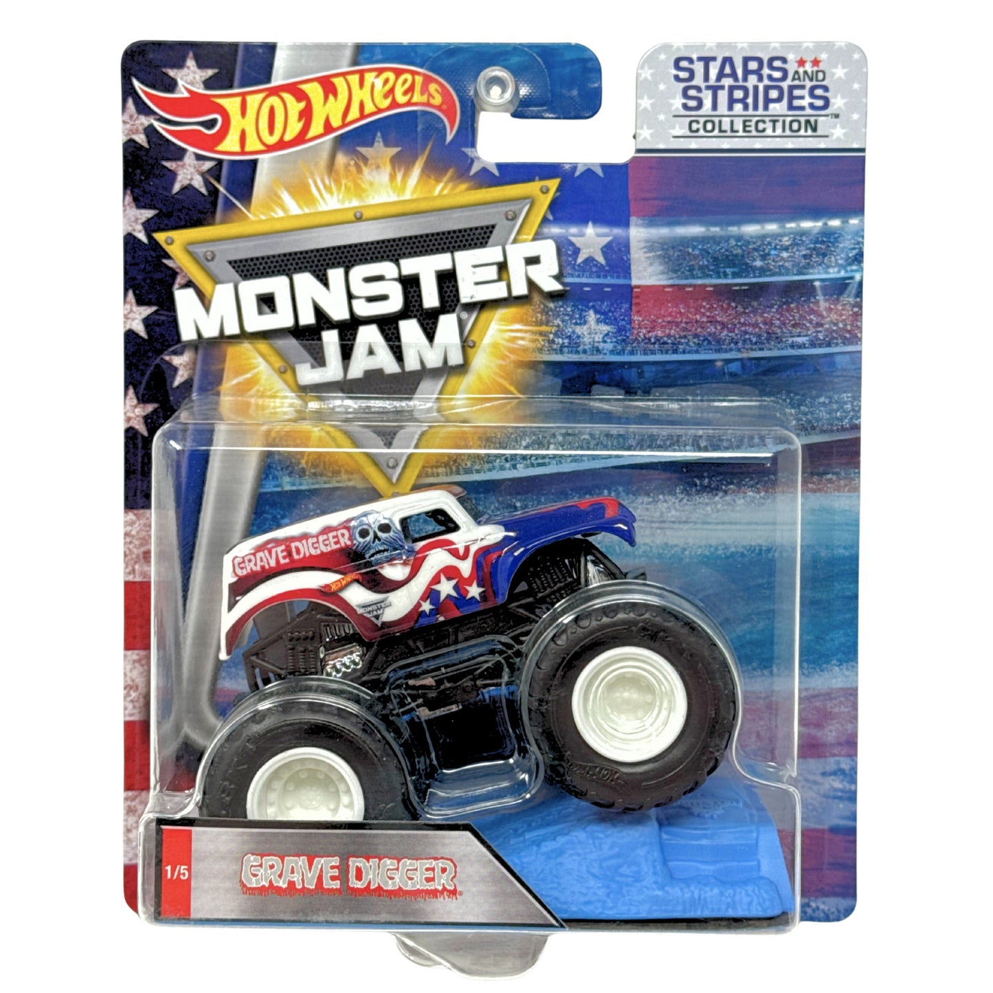 Hot Wheels Monster Jam Stars and Stripes Grave Digger 1:64 Diecast