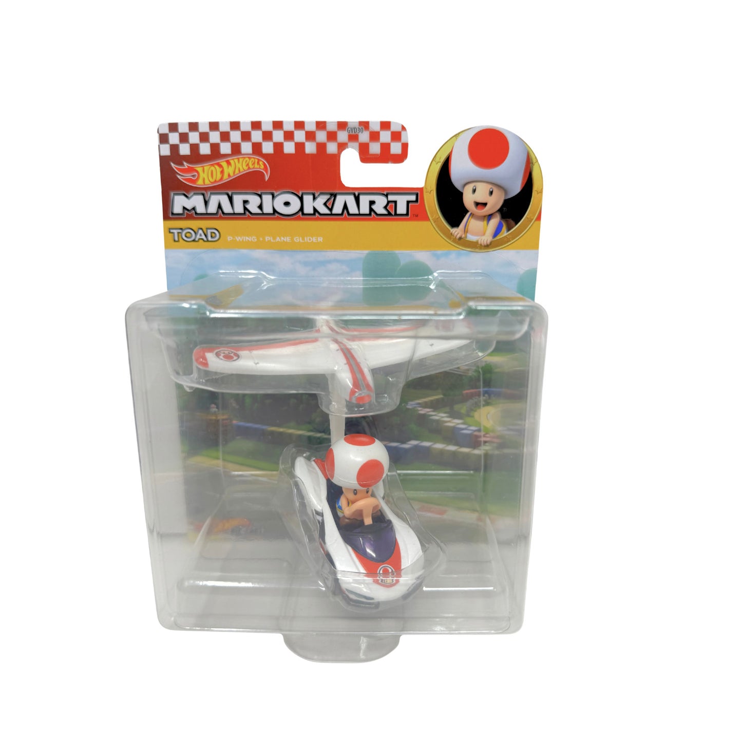 Hot Wheels Mario Kart Toad P-Wing + Plane Glider 1:64 Diecast