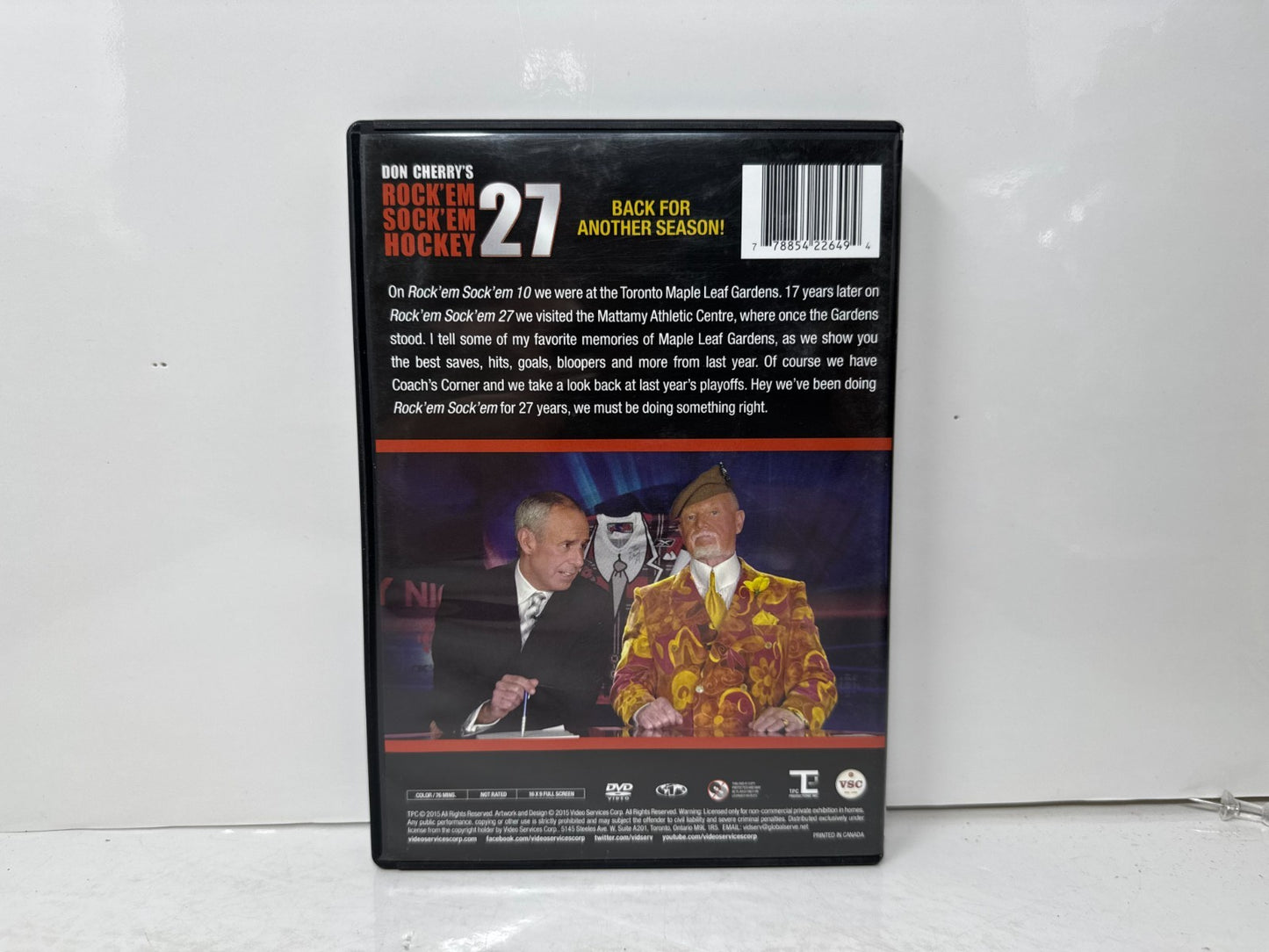 Don Cherry Rock'em Sock'em Hockey 27 (DVD) Sports Good Condition!!!