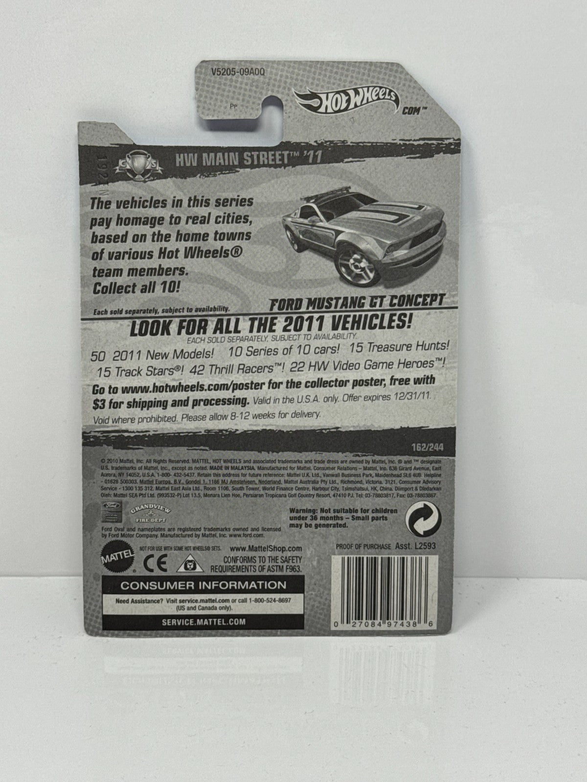 Hot Wheels Main Street Ford Mustang GT Concept 1:64 Diecast Factory Sealed