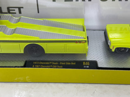M2 Machines 1973 Chevrolet Truck Fleet Side Bed & C60 Hauler 1:64 Diecast