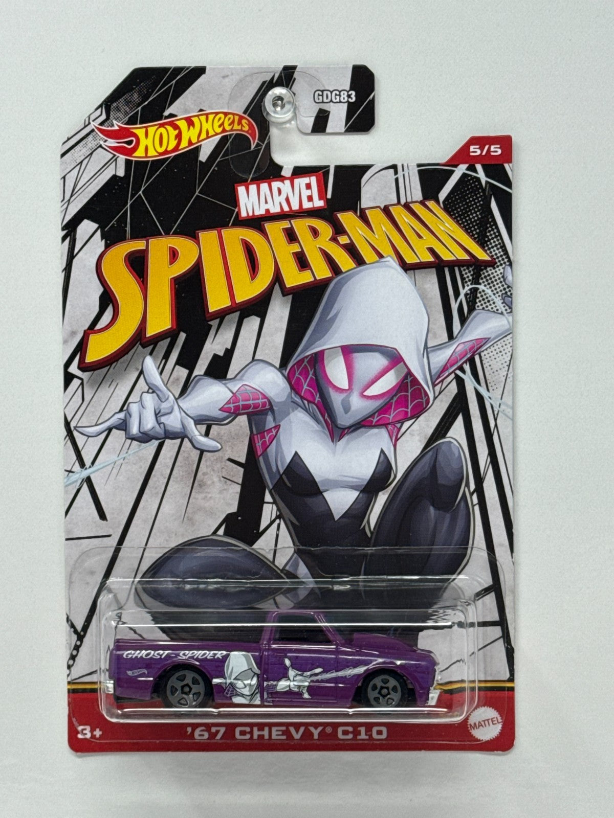 Hot Wheels Marvel Spider-Man 1967 Chevy C10 1:64 Diecast