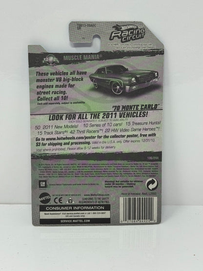 Hot Wheels Muscle Mania 1970 Monte Carlo 1:64 Diecast Factory Sealed Green
