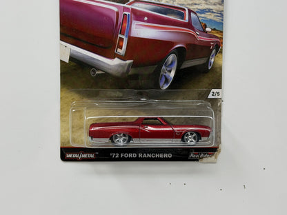 Hot Wheels Trucks 1972 Ford Ranchero 1:64 Diecast Real Riders