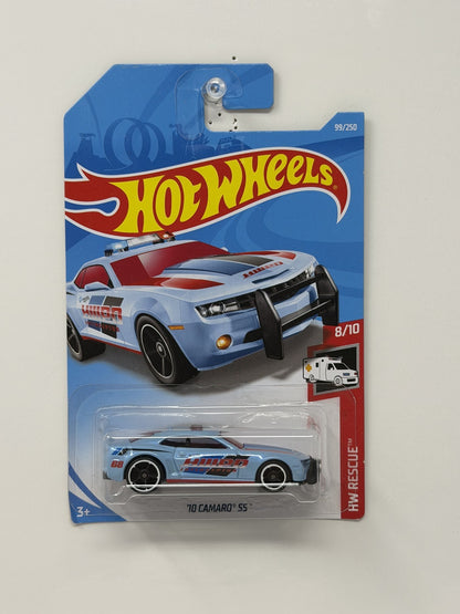 Hot Wheels HW Rescue 2010 Chevrolet Camaro SS 1:64 Diecast Light Blue
