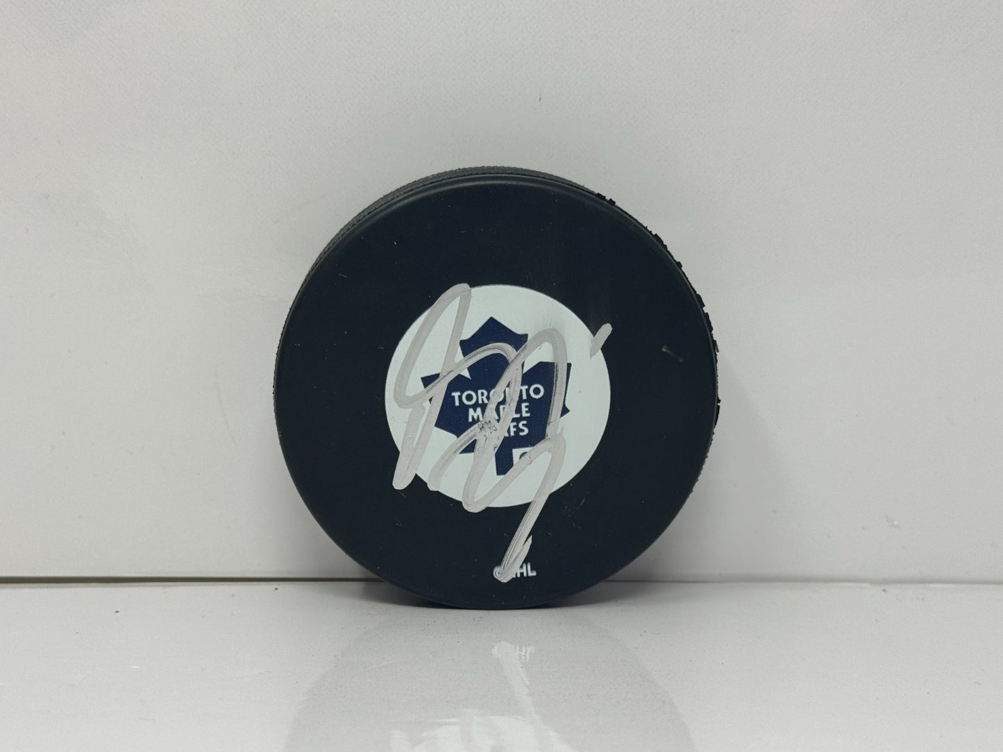 Mikael Tellqvist Toronto Maple Leafs Signed NHL Autograph Puck Silver Auto