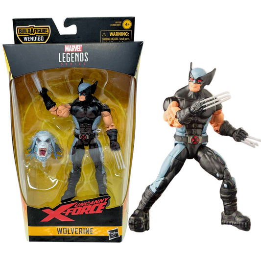 Marvel Legends Uncanny X-Force Wolverine Action Figure w/ Wendigo BAF Piece
