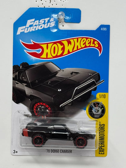 Hot Wheels Experimotors 1970 Dodge Charger Fast & Furious Muscle Car 1:64 Diecast