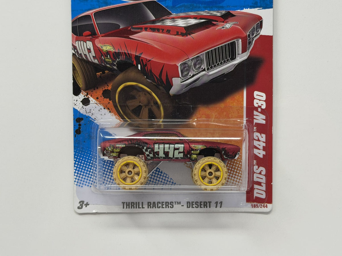 Hot Wheels Thrill Racers Desert Oldsmobile 442 W-30 1:64 Diecast Red
