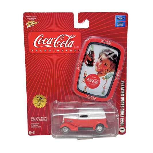 Johnny Lightning Coca-Cola 1933 Ford Sedan Delivery 1:64 Diecast Collector Tray