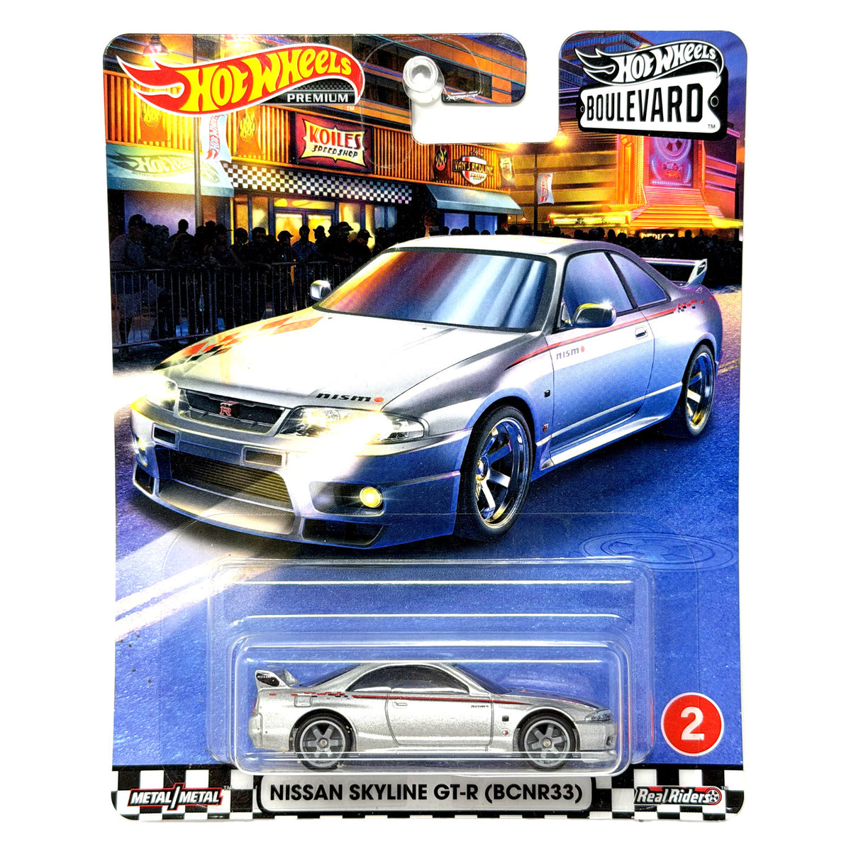 Hot Wheels Premium Boulevard #2 Nissan Skyline GT-R BCNR33 1:64 Diecast