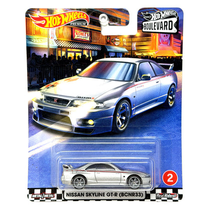 Hot Wheels Premium Boulevard #2 Nissan Skyline GT-R BCNR33 1:64 Diecast
