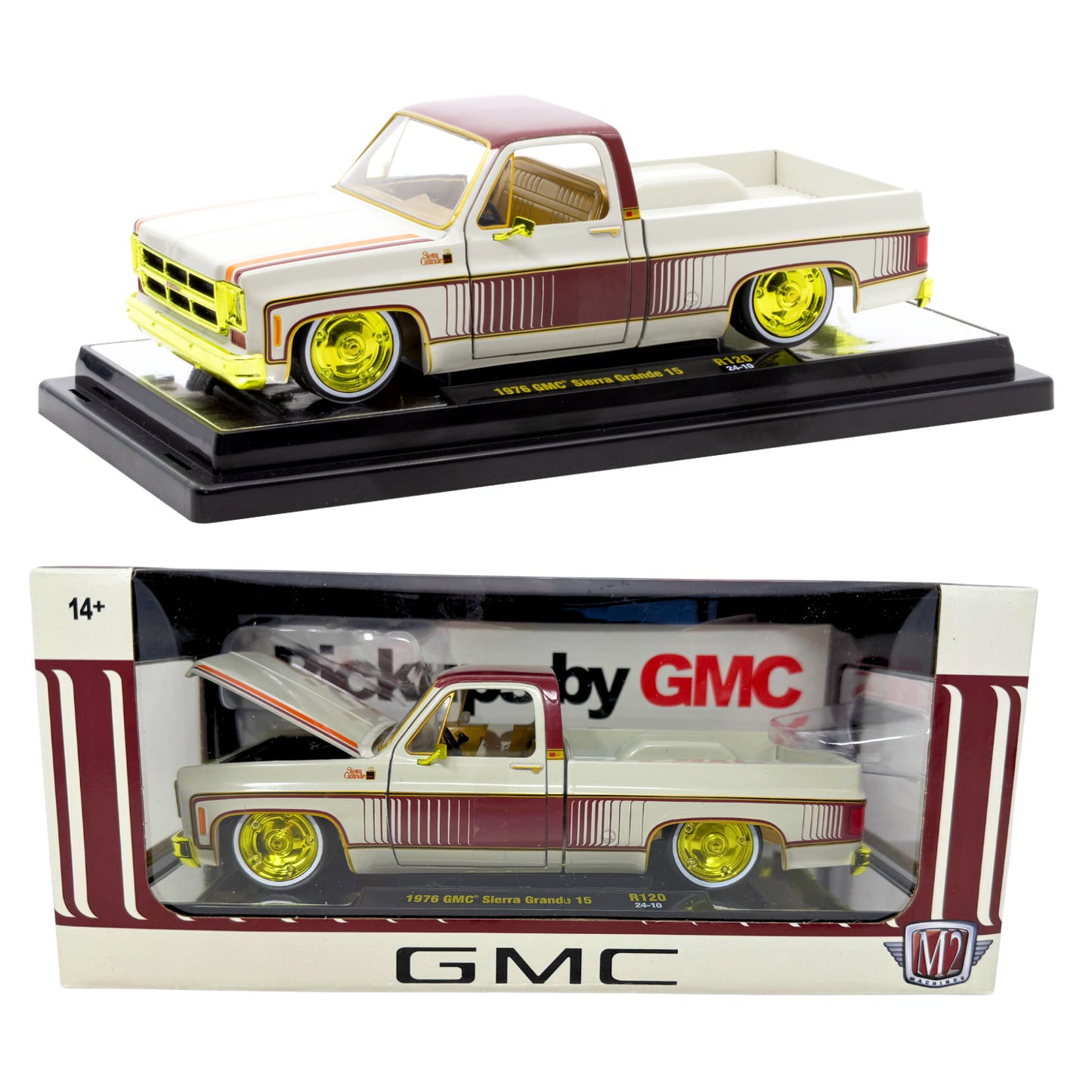M2 Machines 1976 GMC Sierra Grande 15 Pickup Truck CHASE 1:24 Diecast