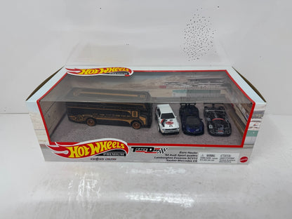 Hot Wheels Premium Track Day 4-Pack Collector Diorama Set 1:64 Diecast