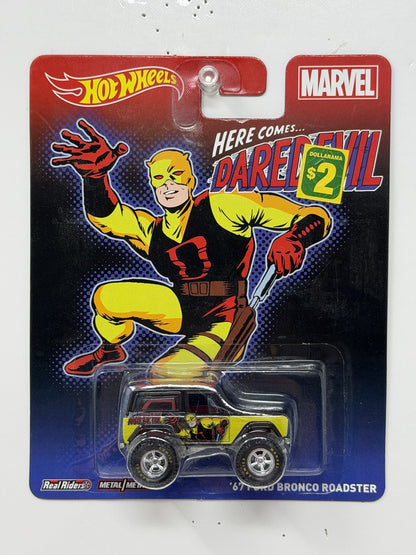 Hot Wheels Marvel Daredevil 1967 Ford Bronco Roadster 1:64 Real Riders