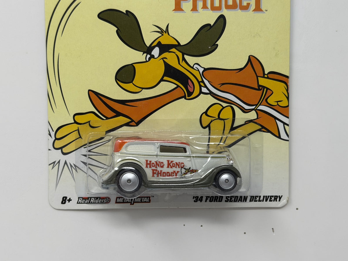 Hot Wheels Hong Kong Phooey 1934 Ford Sedan Delivery 1:64 Diecast Real Riders