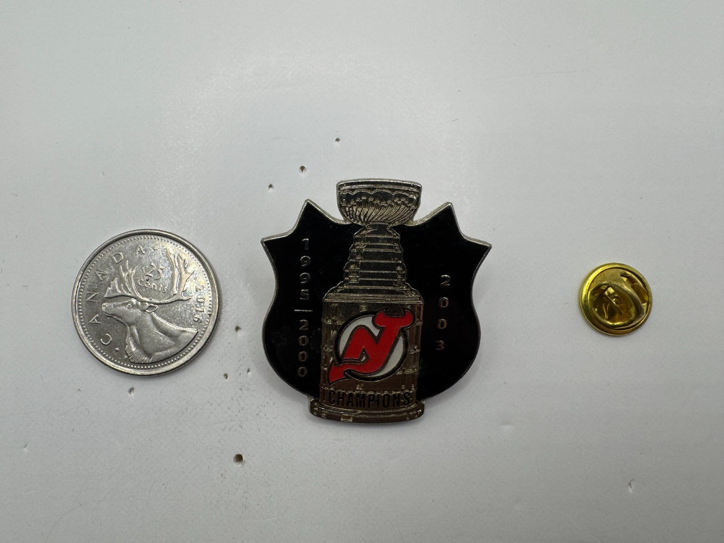 New Jersey Devils 1995 2000 2003 Cup Champions NHL Lapel Pin