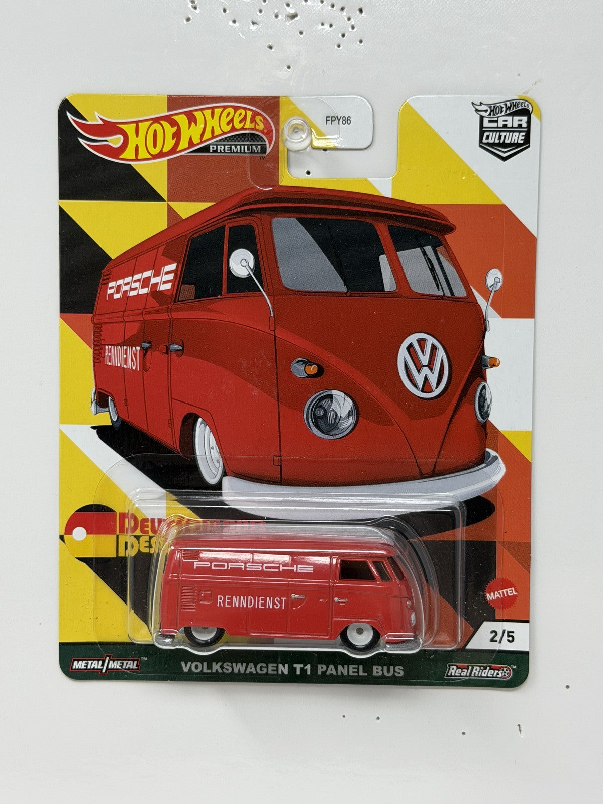 Hot Wheels Premium Deutschland Design Volkswagen T1 Panel Bus 1:64 Diecast