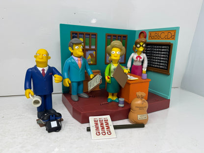 Simpsons World of Springfield Elementary School Staff Playmates Playset Diorama