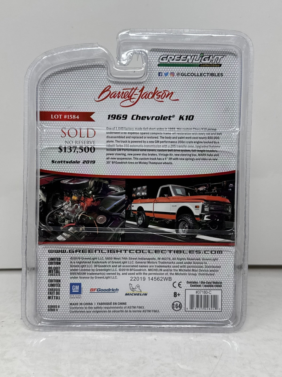 Greenlight Barrett-Jackson 1969 Chevrolet K10 1:64 Diecast