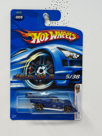 Hot Wheels 2006 First Editions Ferrari 512M Blue 1:64 Diecast