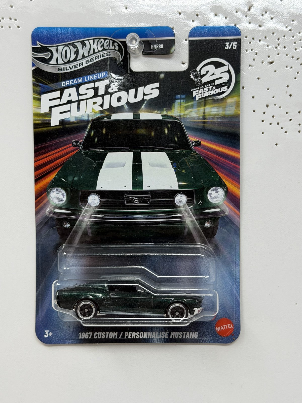 Hot Wheels Silver Series Fast & Furious 1967 Custom Mustang 1:64 Diecast