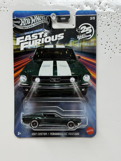 Hot Wheels Silver Series Fast & Furious 1967 Custom Mustang 1:64 Diecast