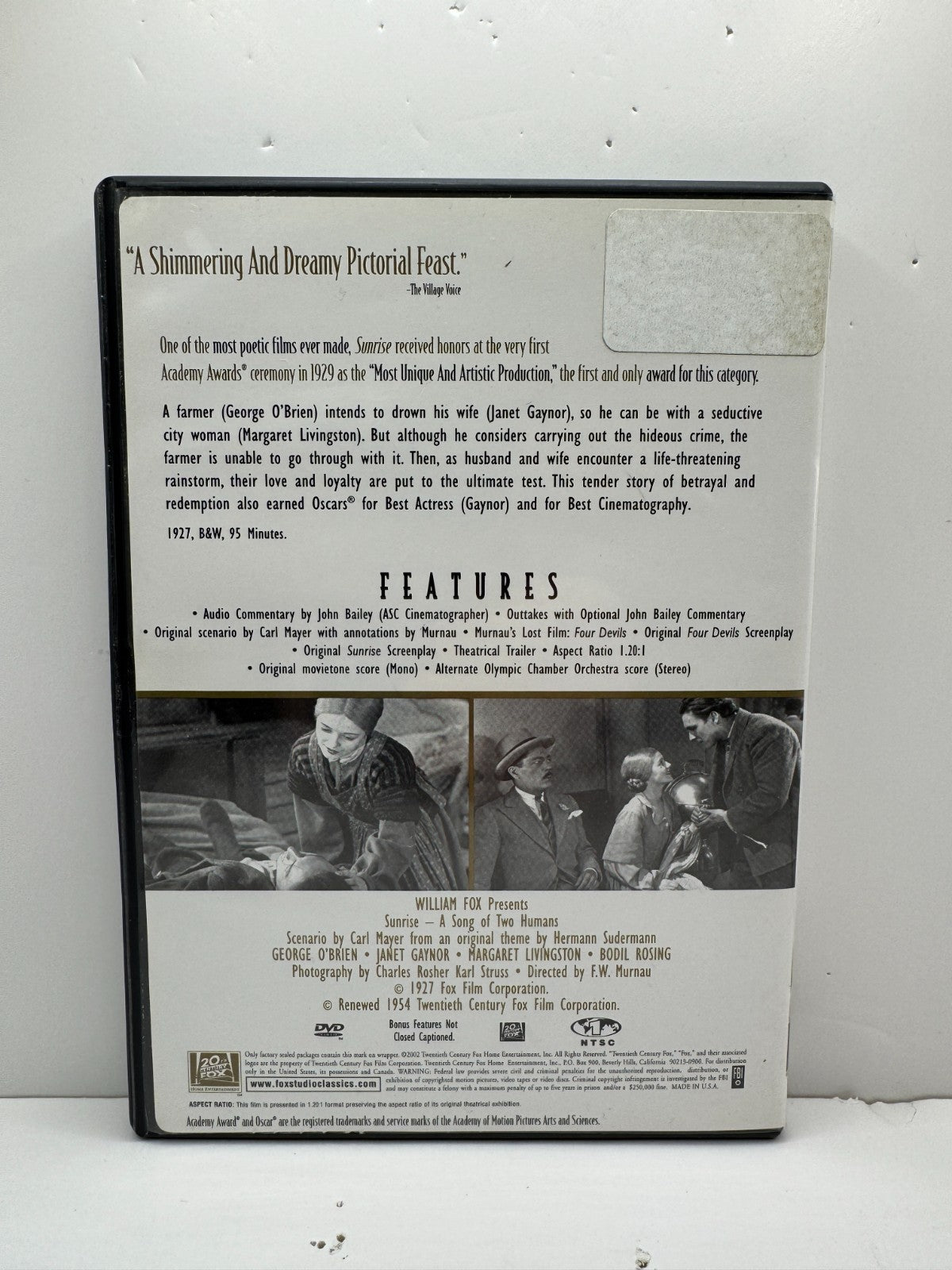 Sunrise (DVD) George O’Brien Drama