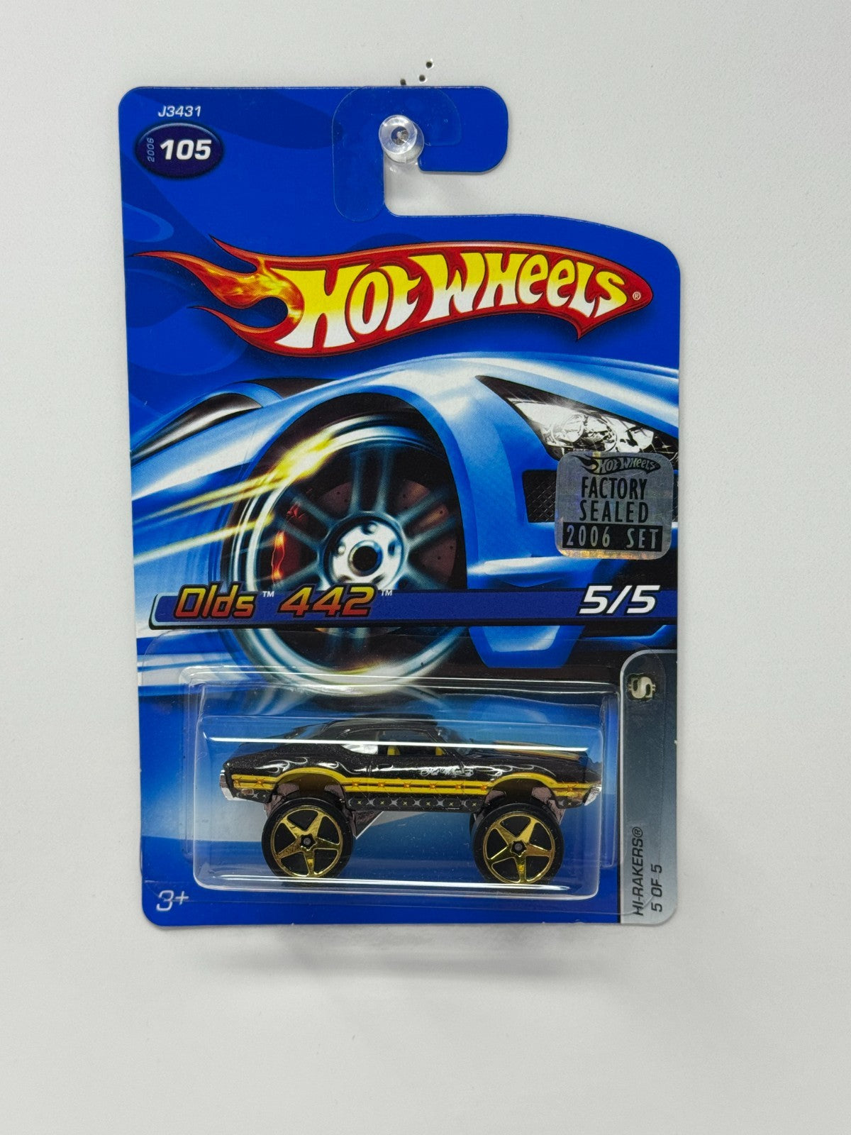 Hot Wheels Hi-Rakers 1970 Oldsmobile 442 1:64 Diecast Factory Sealed Black
