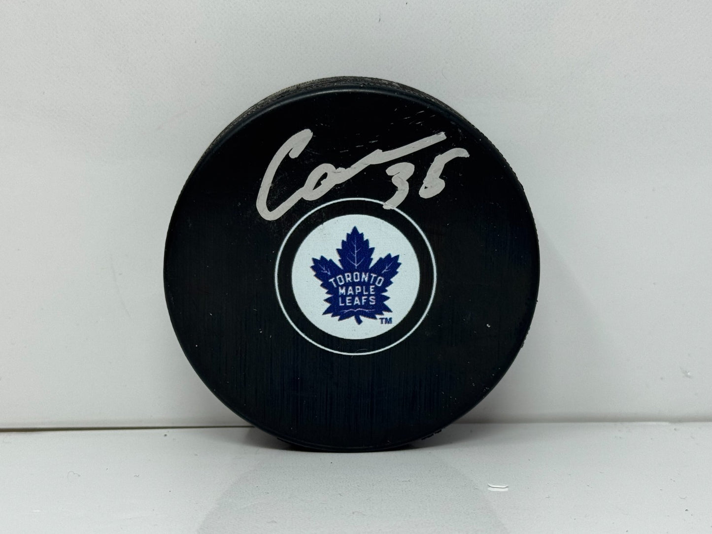 Ilya Samsonov Toronto Maple Leafs Signed NHL Autograph Puck Silver Auto