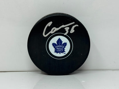 Ilya Samsonov Toronto Maple Leafs Signed NHL Autograph Puck Silver Auto