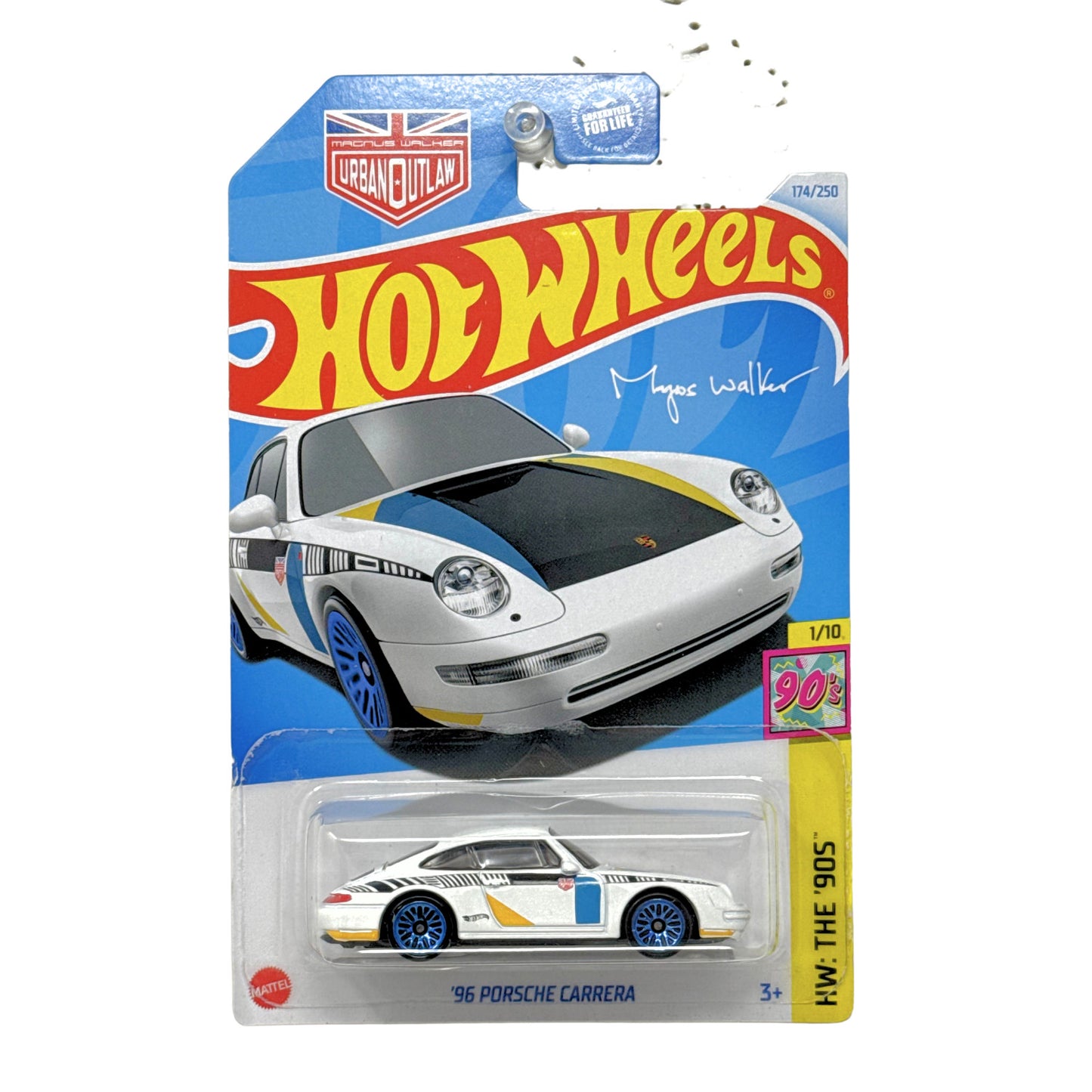 Hot Wheels The '90s 1996 Porsche Carrera 1:64 Diecast White
