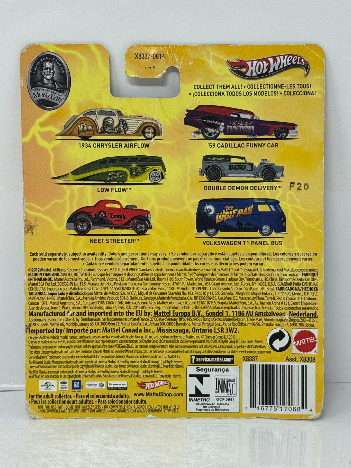 Hot Wheels Universal Monsters The Wolfman Volkswagen T1 Bus 1:64 Diecast
