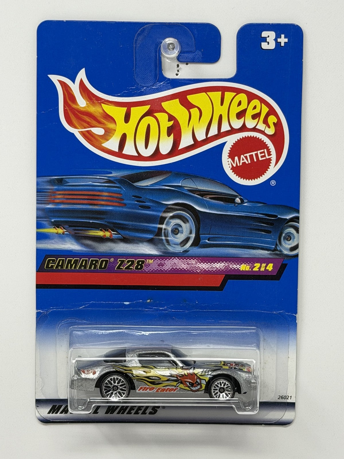 Hot Wheels Mainline 1993 Chevrolet Camaro Z28 1:64 Diecast Silver Fire Eater