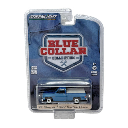 Greenlight Blue Collar 1981 Chevrolet C20 Custom Deluxe 1:64 Diecast