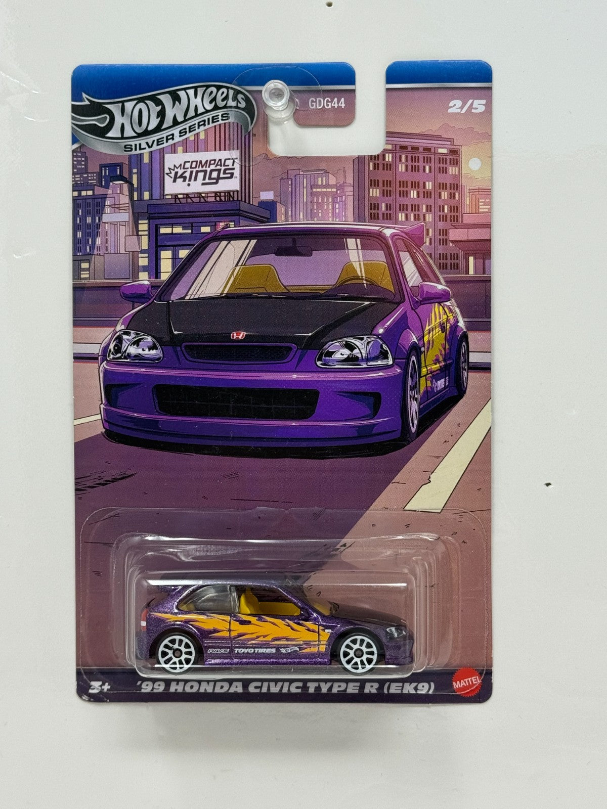 Hot Wheels Silver Series Compact Kings 1999 Honda Civic Type R EK9 1:64 Diecast
