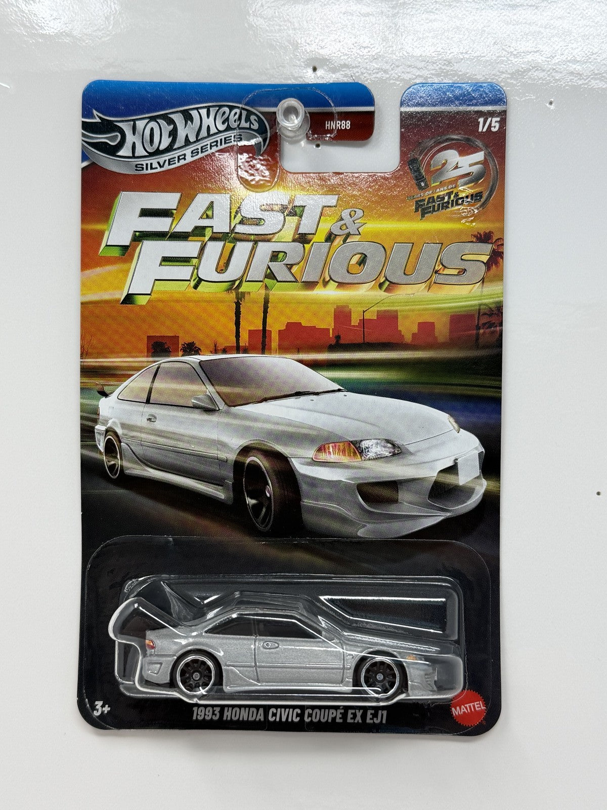 Hot Wheels Silver Series Fast & Furious 1993 Honda Civic EJ1 1:64 Diecast